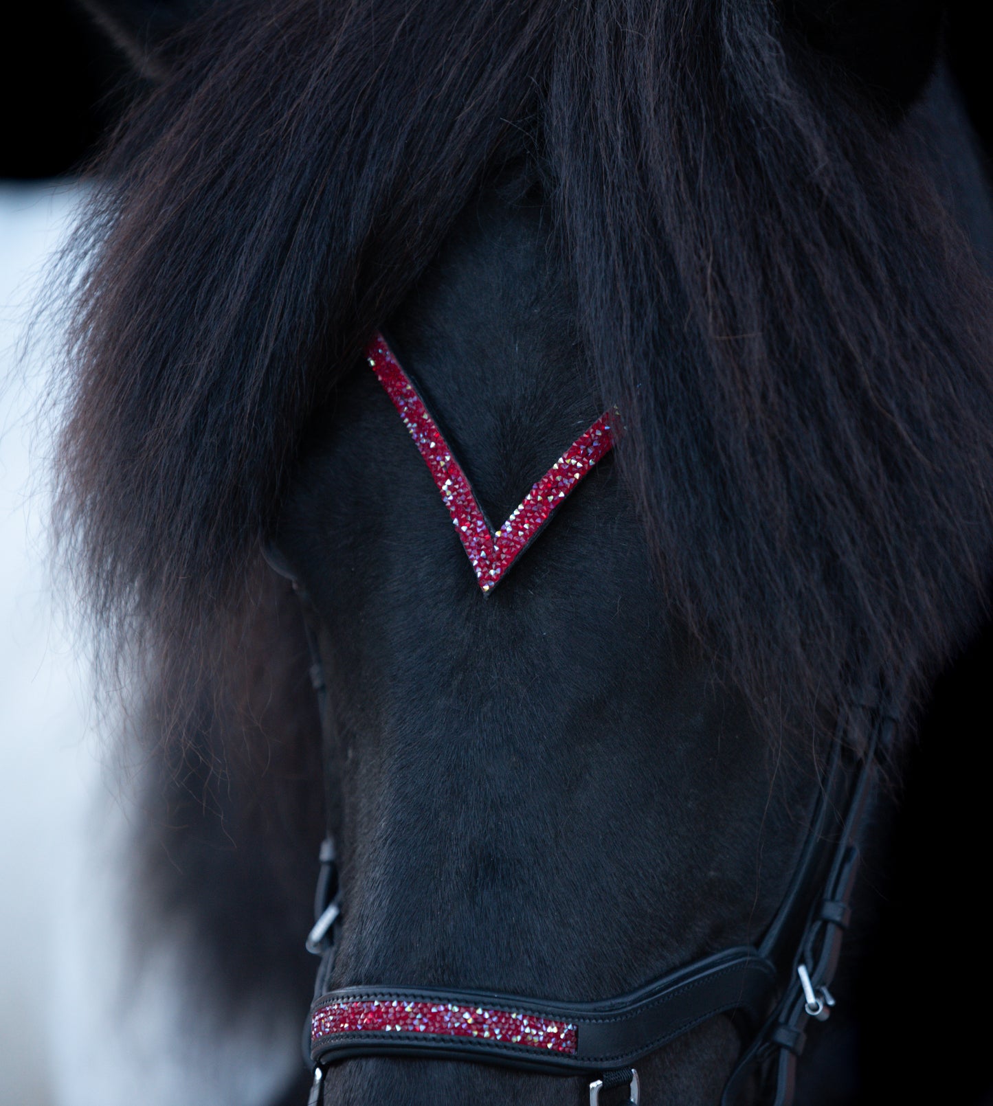 Anatomische Trense V-Stirnriemen Pink