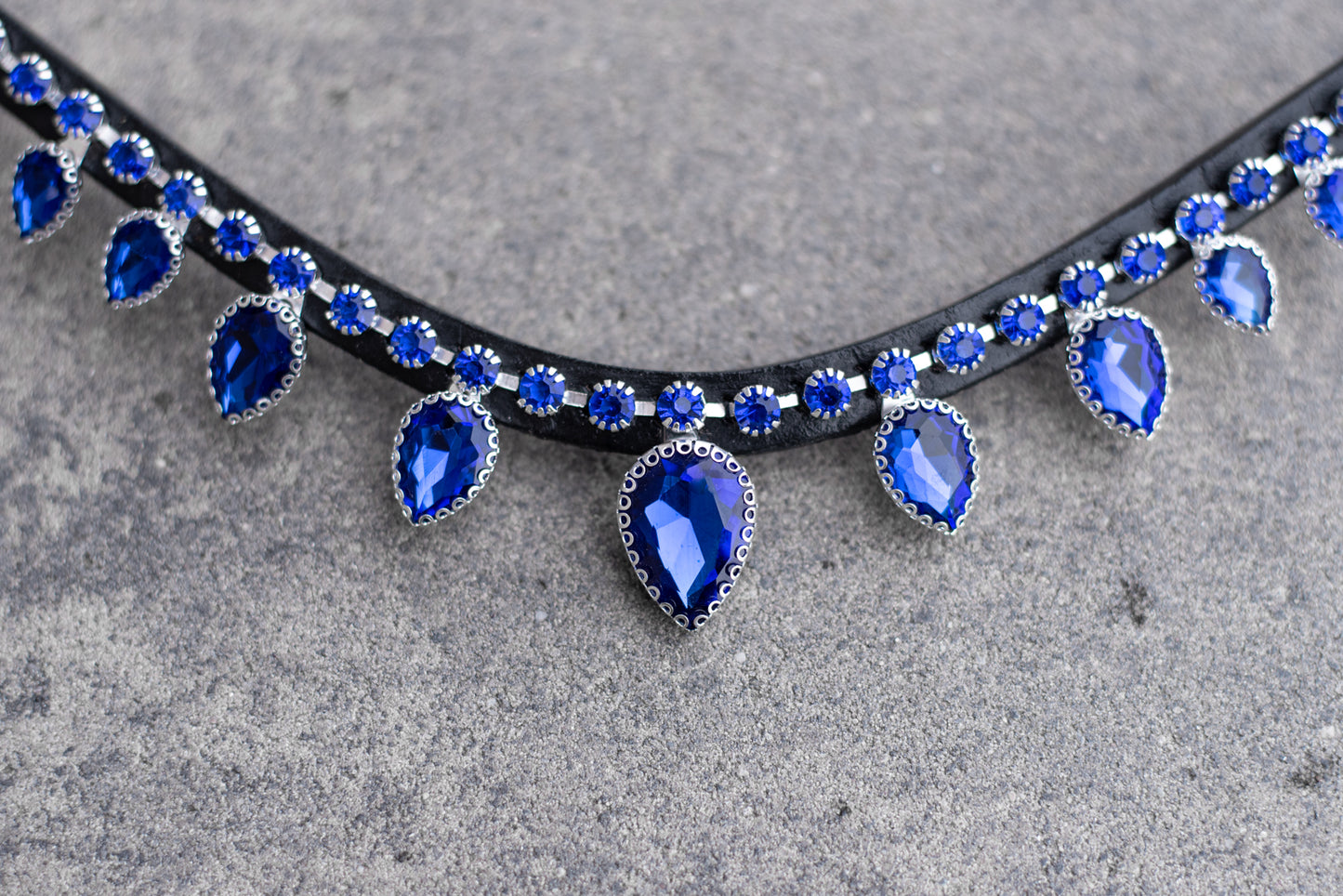 Stirnriemen Diadem "Safir" blau